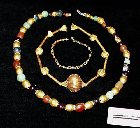 Ancient Cypriot Necklaces (AN.G457; AN1873.141; AN.CTN102)